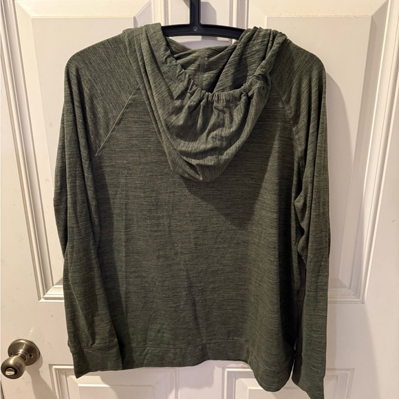 Maurices In Motion Inmotion Olive Green Zip-Up Thin Jacket / Shirt w/hood SIZE M - Picture 5 of 5